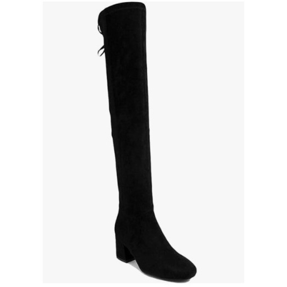Sugar Women Shoes 6M Ollie Over The Knee Pull On Black Boots Faux‎ Suede